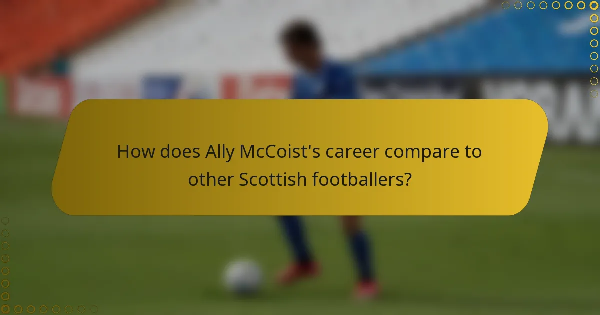 How does Ally McCoist's career compare to other Scottish footballers?
