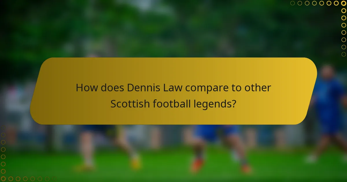 How does Dennis Law compare to other Scottish football legends?