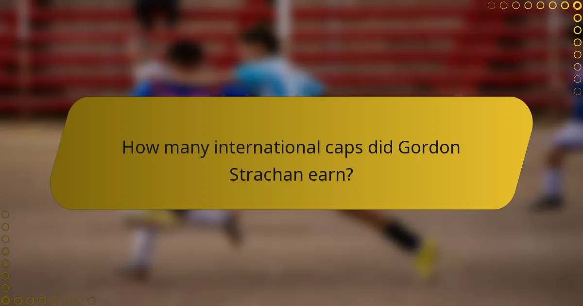 How many international caps did Gordon Strachan earn?