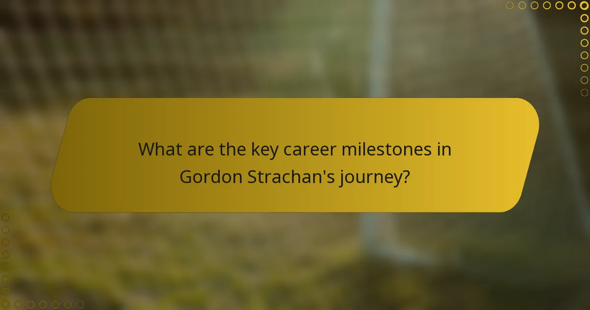 What are the key career milestones in Gordon Strachan's journey?