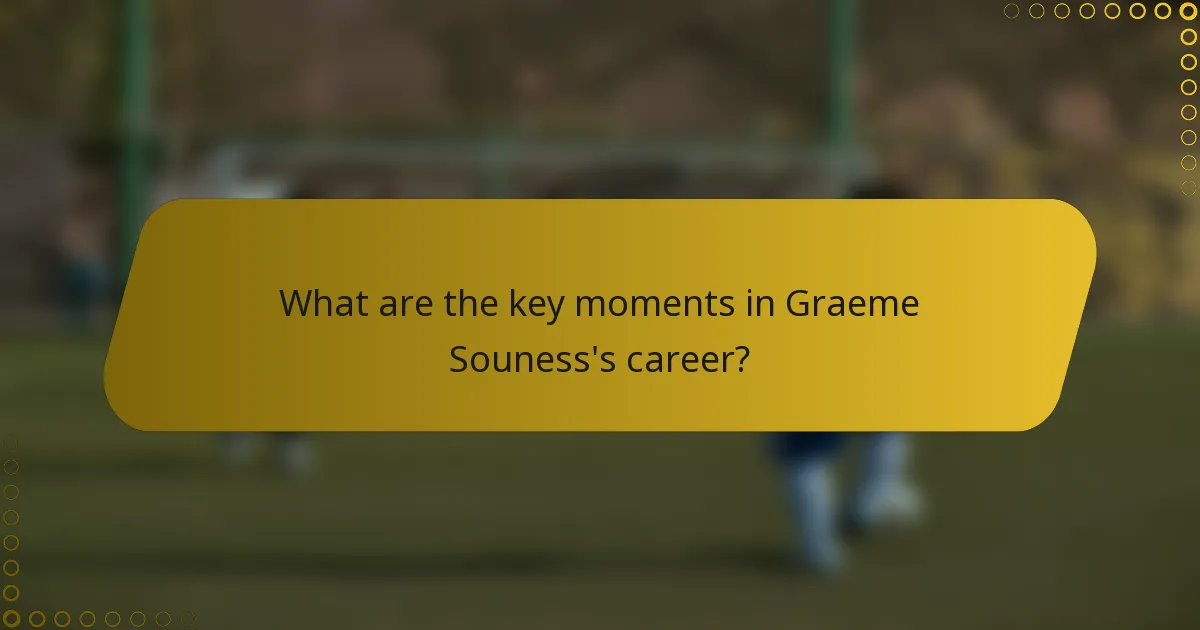 What are the key moments in Graeme Souness's career?